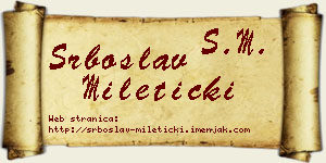 Srboslav Mileticki vizit kartica